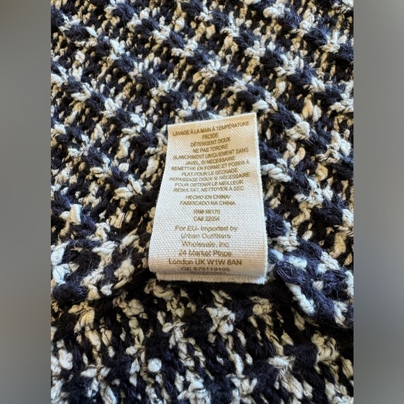 Free People Womens 3/4 Sleeve Shawl Open Front Striped Knit Cardigan Blue Size S - Picture 9 of 9